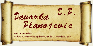 Davorka Planojević vizit kartica